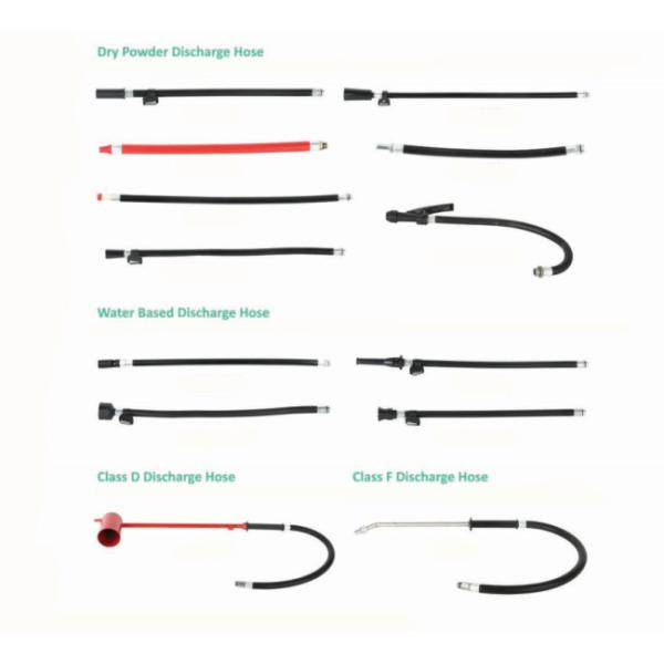 Рожок огнетушителя СО2 порошка PVC EPDM сухой и полить из шланга черный желтый цвет