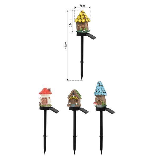 Lawn Landscape Solar Mushroom Lights Outdoor Ground Plug Cartoon Garden House Lights