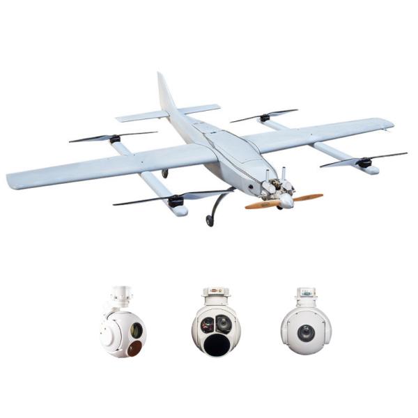 Zangão de fiscalização VTOL 640x512 da asa fixa 30X HX4HFW325 conduzido óleo de seguimento