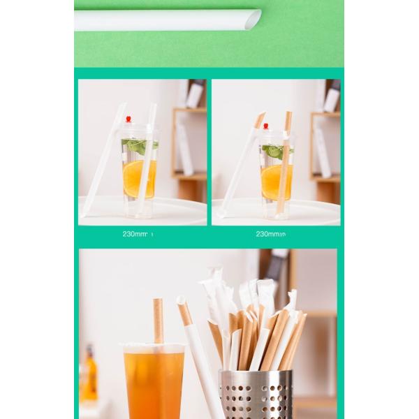 Environmentally Friendly Beverage Decoration Striped Paper Straws with Customization