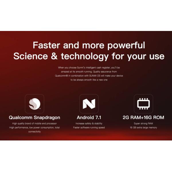 Desk Top Touch Screen POS Terminal Android 7.1 Wifi Bluetooth All In One Design