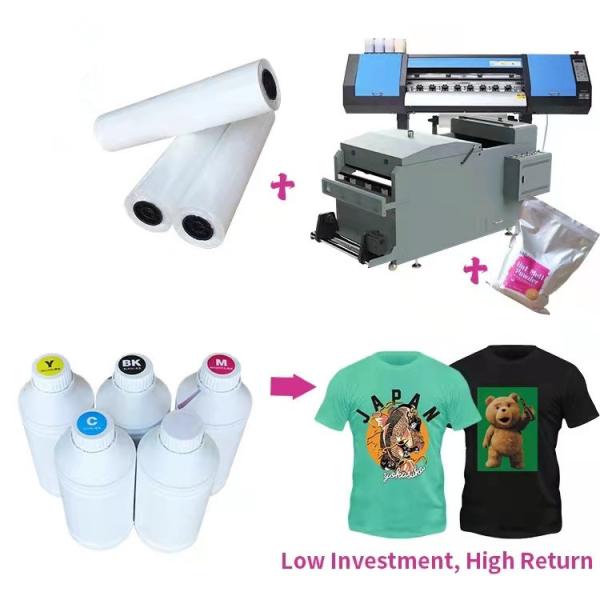 A4 A3 PET DTF Film Roll Digital Inkjet Printing Film For L1800 XP600 3880 3800