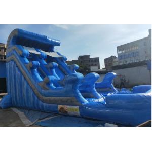 Сортированный PVC красит раздувные водные горки со стандартом бассейна EN14960