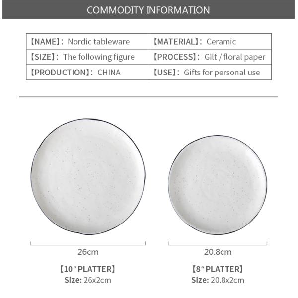 Wearable 20.8cm 8 Inch Polish Pottery Ceramic Stoneware Plates