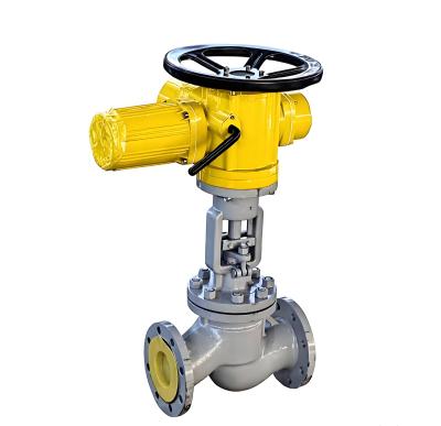 Hot Sale Electric Flange Stop Valve DN100 with Multi Turn Modulating Motorized Actuator 4-20mA Feedback for Water Oil Gas OEM