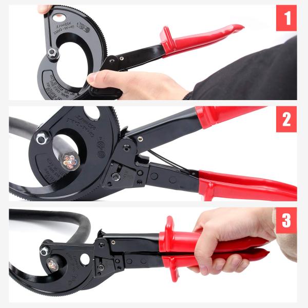 Alloy Portable Hand Ratchet Cutters , Durable Ratchet Cable Cutter 400mm