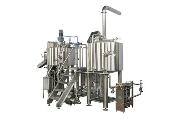 Stainless Steel 2 Vessel Brewhouse With Automatic Brewing System CE Certification