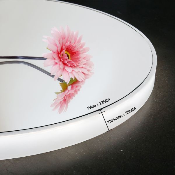 IP54 Oval LED Bathroom Mirror  , Decorative Smart Acrylic Bathroom Mirror