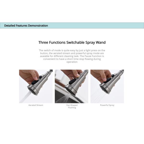 Гибкий одиночный кран кухни кран DC4.5-6.5V кухонной раковины отверстия умный