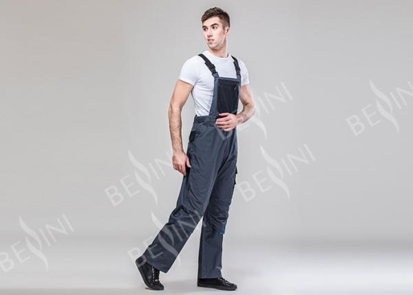 Dark Gray Heavy Duty Work Suit Work Wear Jackets And Pants With Zipper Closure