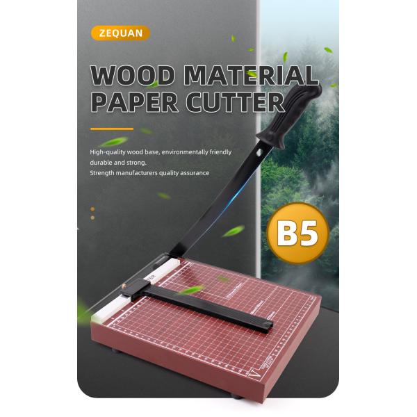 Mini cortador de papel con base de madera Trimmer de papel manual de ZEQUAN