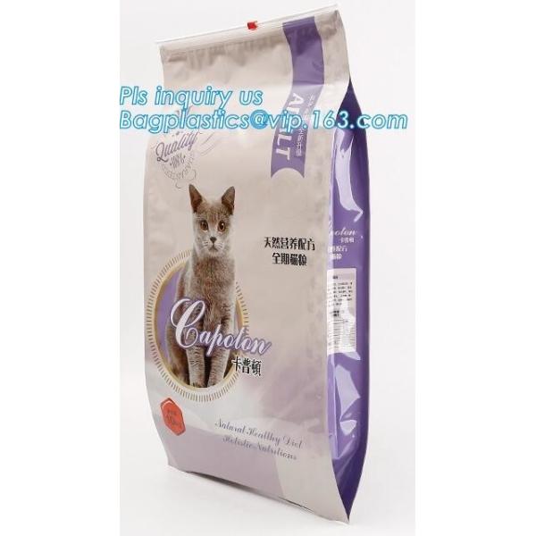 Slider Zipper Flat Bottom Side Gusset Dog Pet Food Packing Bag, Gravure Printing Top Slider Zip lockk Plastic Pet Dog Trea