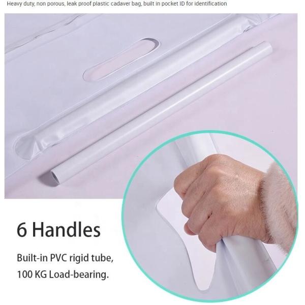 Heavy Duty Medical Funeral Biodegradable PVC Corpse Dead Body Bag For Cadaver, Virus Infected Patient Black Body Mortuar