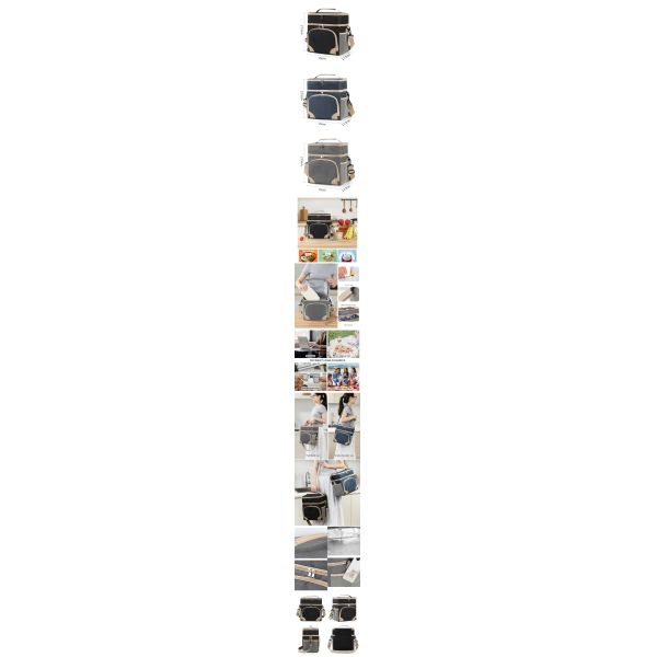 Hot-selling Insulated Lunch Bag Oxford Made Thickened Double-Layer Minimalist Outdoor Crossbody Ice Bag Handheld Lunch Box Bags