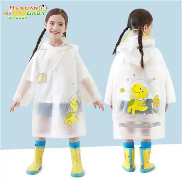 Protect Your Little Ones from Rain Reusable Rain Ponchos with Hood and Sleeves