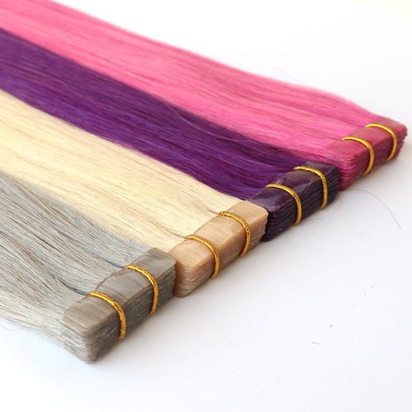 Tela natural Remy marrom em 99J Extensões de cabelo Invisíveis Injetadas