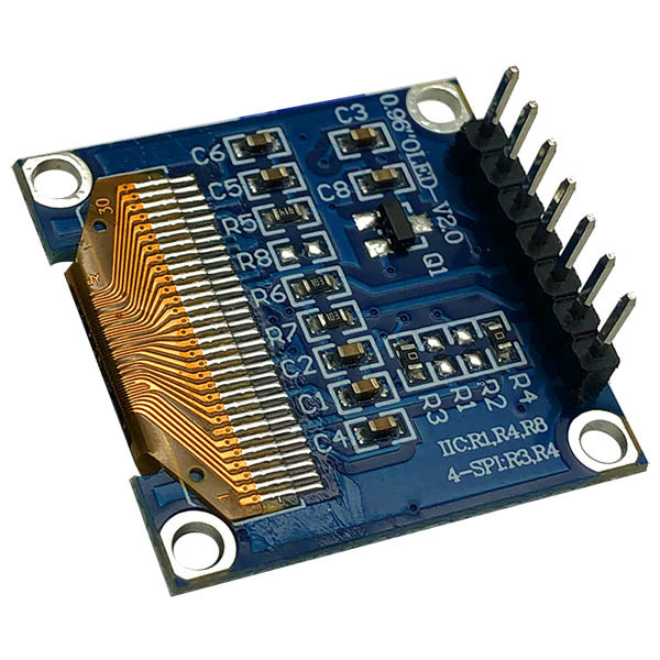7 штифтов 0,96 дюймовый OLED дисплейный модуль SPI I2C 3V Белый PMOLED с SSD1306 Driver IC