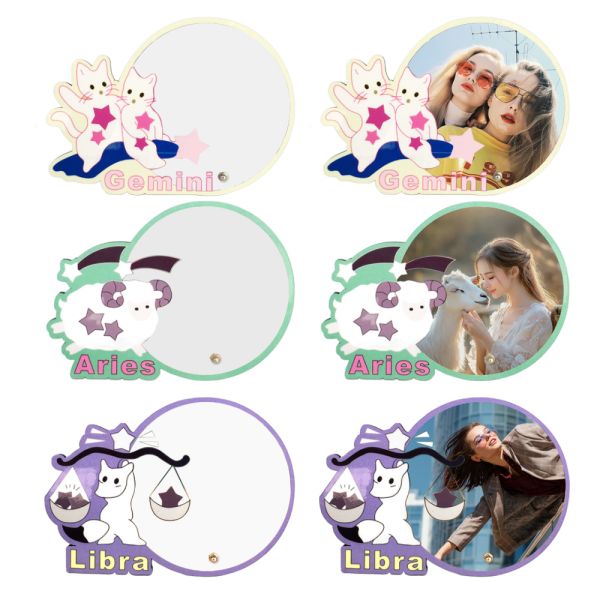 Blank Sublimation MDF Photo Frame Creative Zodiac Series Trendy Novelty Shapes Fashion Personalized Picture Frame
