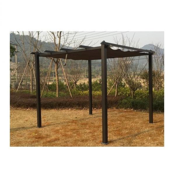 Windproof Outdoor Metal Camping Dinner Tent 3 X 3m Roof Retractable Curtain Gazebo