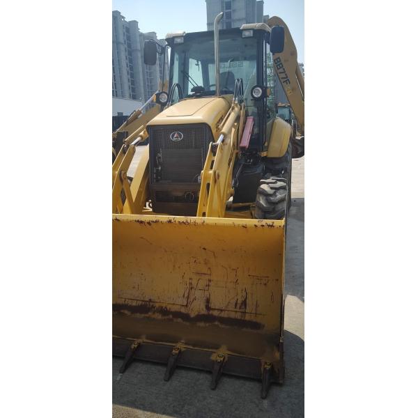 Low Working Hours Backhoe Loader Used Front Load Excavator SDLG B877F Original Equipment
