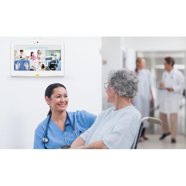 Venta caliente 15.6 pulgadas Hospital Médico Tablet Android PC Mural montado POE NFC Tableta de atención médica con un solo clic de llamada