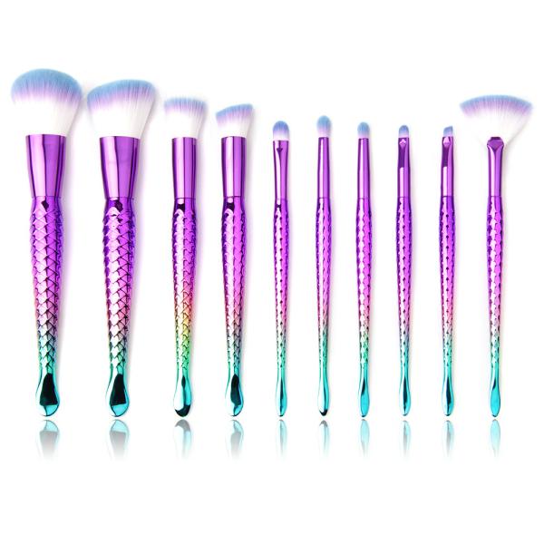 Пластиковый набор щетки макияжа 7pcs Taklon синтетический полный