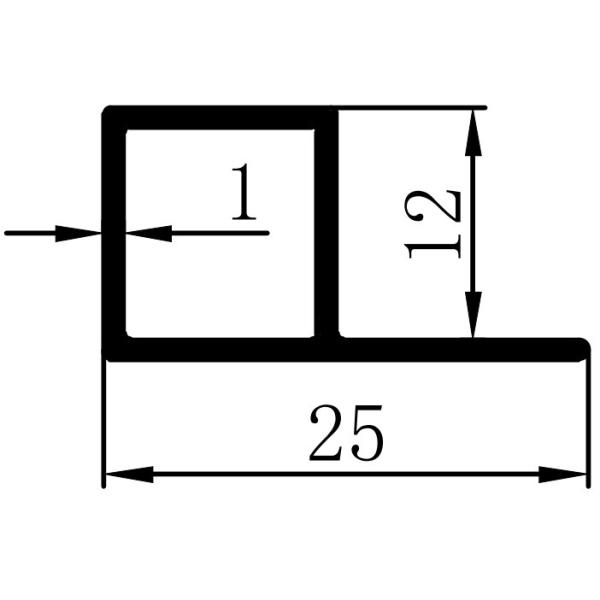 12mm Aluminum Tile Edge Trim , Anodized Square Ceramic Gold Metal Tile Trim