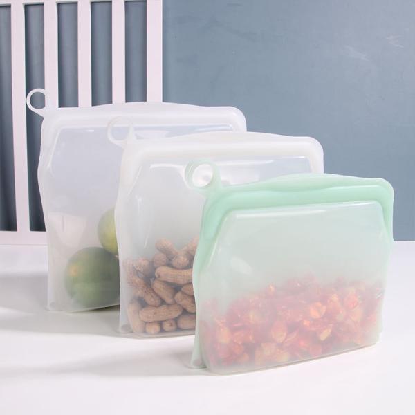 Многоразовые 100% силиконовые мешки для хранения еды Сэндвичи Снакс мешки Новое поколение Стоять на спине Zip контейнер для супа и остатков