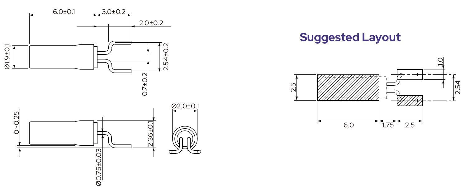 32.768KHz Решения 32.768KHz SMD 206B Настройка вилки кристалл для беспроводной связи и многое другое