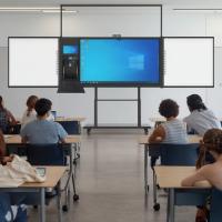 iboard direct de l'usine 75 pouces verrouillable réenregistrable interconnecté Blackboard Smart Whiteboard interactif affichage de panneau plat tout en un avec support de support marqueur stylo Chalk solution éducative d'écriture