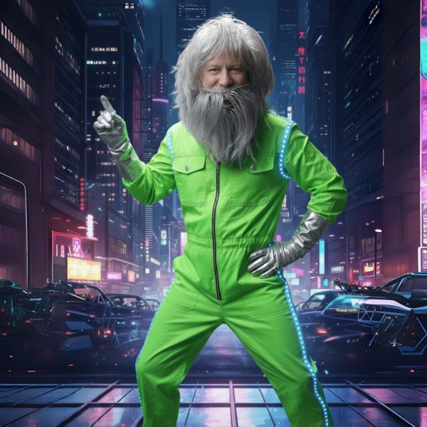 Realistic Grey Wig and Beard Set for Men, Long Silver Hair Old Man Costume, Wizard Hermit Caveman Cosplay for Halloween Party