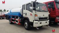 Camion de transporteur d'eau du bateau-citerne HOWO 4x2 de Bowser de l'eau de vert de rue