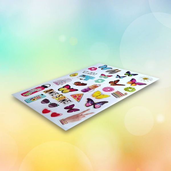 Personalized Printing Kiss Cut Waterproof Pvc Cartoon Stickers On Sheet