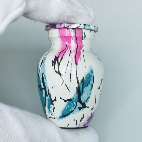 Abstract Pet Urn Metal Keepsake Urn for Pet Memorial Shops