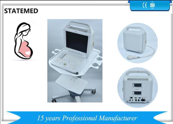 Human Use 12 Inch Laptop black and white ultrasound machine with 2 Probe Connector