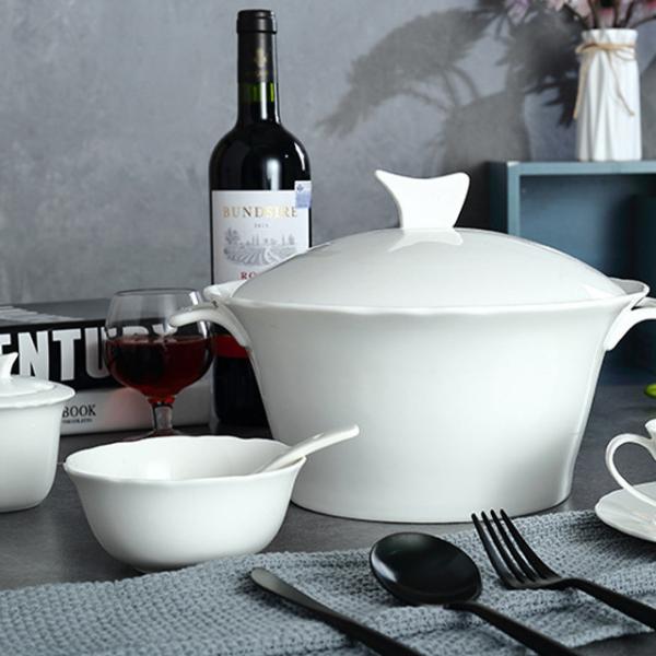 Plain Minimalist Contemporary Plates And Bowls Microwave Safe LFGB Certificate