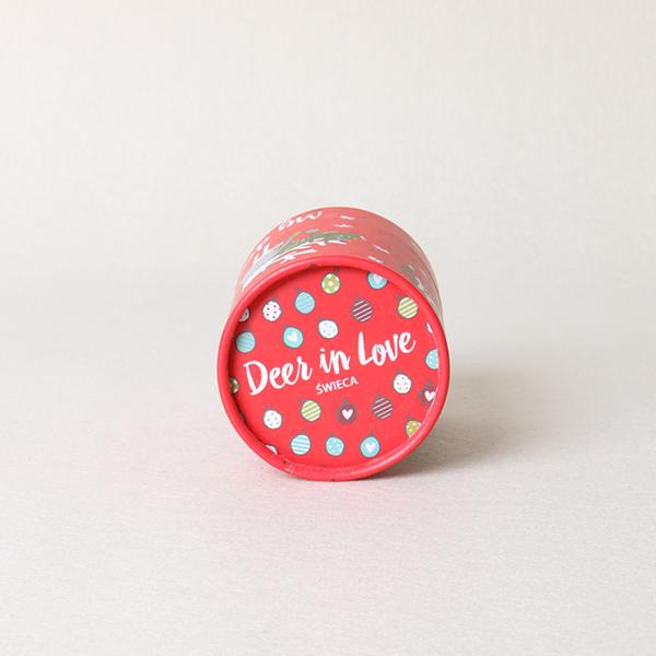 Red Round Xmas Gift Boxes Personality Printing 80x140mm For Gift Packing