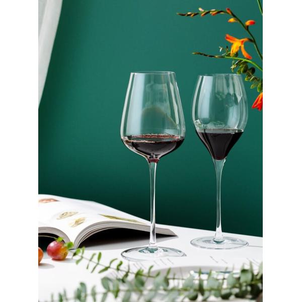 18 Ounce Glass Drinking Goblets Transparent 515ml Long Stem Crystal Wine Glasses