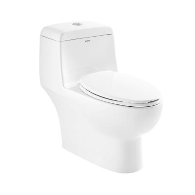 Sifão cerâmico fechado macio da bacia de toalete do WC um resplendor duplo da parte
