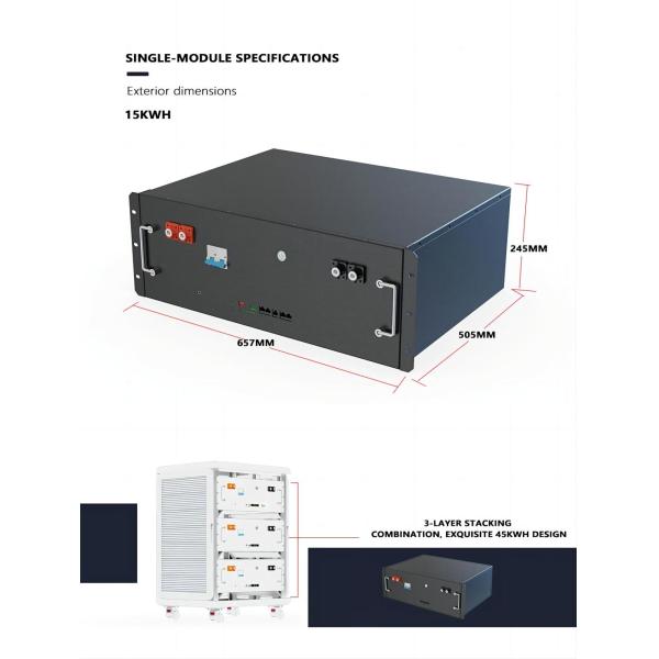 51.2V 15Kwh 45Kwh Солнечный литий Lifepo4 Рак монтаж батарейный генератор солнечных панелей