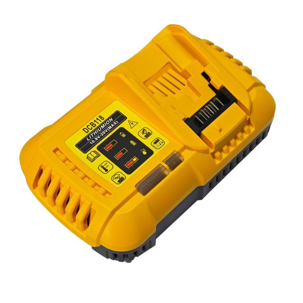 Compatible Dewt DCB118 Fast Charger 20V Lithium-Ion Battery for Electric Tools Cordless Drills AC100-240V One Year Warranty