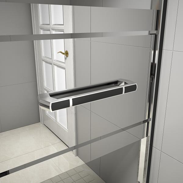 KPN2009003 1200-2000X1950mm Double Sliding Glass Shower Doors , Shower Cubicle Doors With Double Wheels