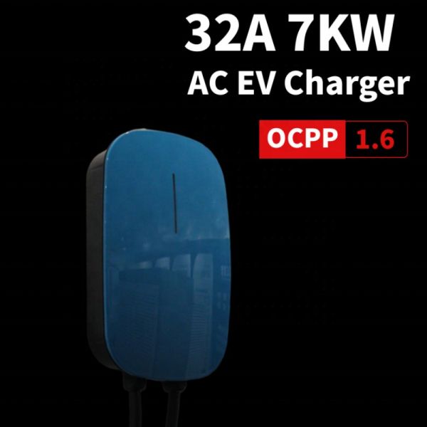 7KW Level 2 Wall-Mounted EV Charging Station with 32A Rated Power and IP54 Protection for Electric Vehicles
