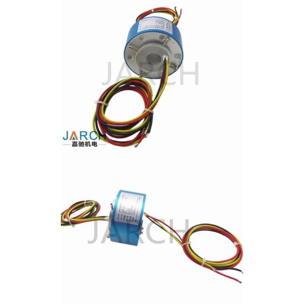 Aluminium 300RPM Electrical Contacts Of Through Bore Slip Ring 2 ~ 36 Circuits OD 25.4mm slip ring unit