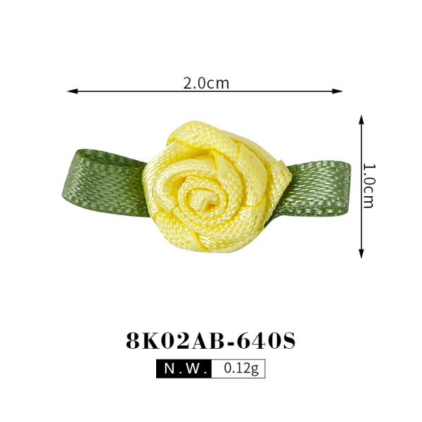 Handmade Pink Satin Ribbon Flowers Bow for Wedding Decoration Garment Accessories