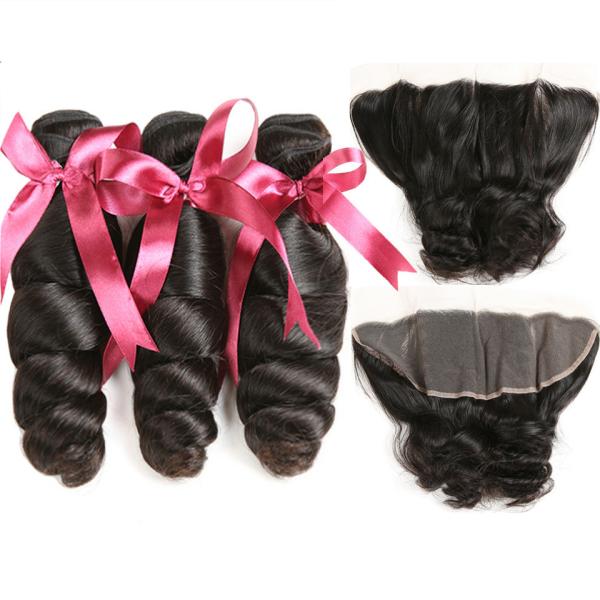 No Tangle Loose Wave 1B 100 Virgin Human Hair Extensions 100 Grams / Piece
