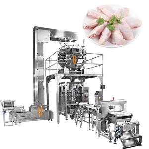 VFFS垂直計量詰め機 冷凍食品ブロイラー 翼 鶏 足 パット 首 パッキング機
