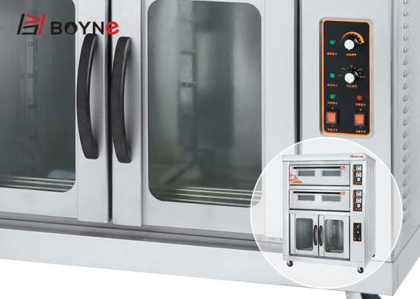 Commercial Bakery Kitchen Equipment One Layer Two Trays Gas Oven With Proofer