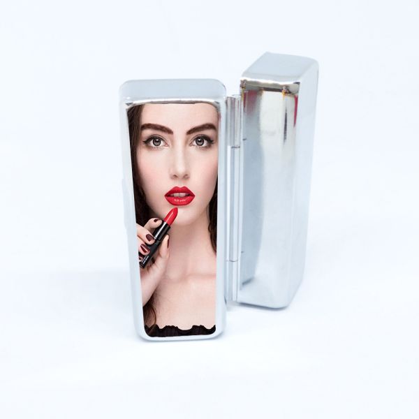 Sublimation Blank Lipstick Case With Mirror Diy Photo Printing Lipstick Holder For Cosmetic Use