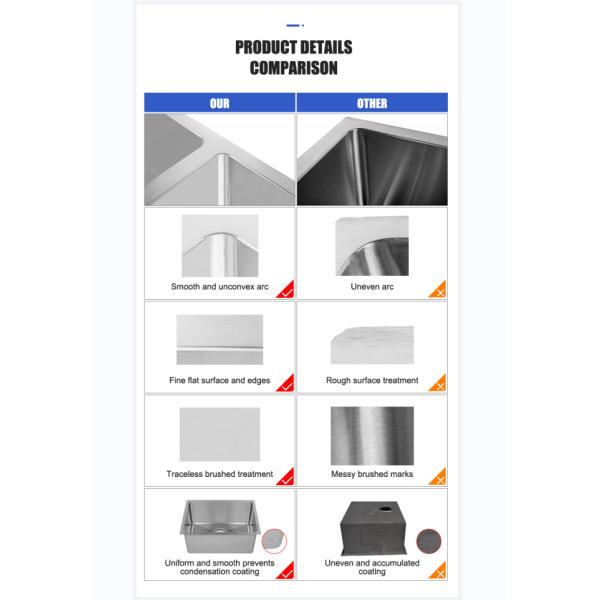 32 x 19 чернота кухонной раковины PVD нержавеющей стали рабочего места 304 дюйма Nano штейновая